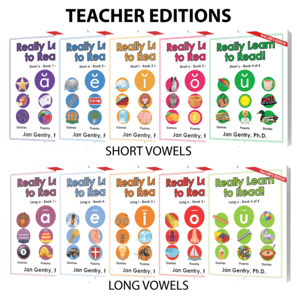 Really Learn To Read! Reading Lesson Book Series by Dr. Jan Gentry - Teacher Editions